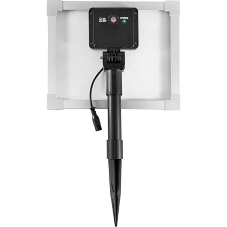 esotec Solar Pumpensystem 140l/h, LED Lichtring, LiFe-Akku, inkl. Solarmodul und Pumpe, für Gartenbrunnen und Wasserspiele, IP68, 101921 – Bild 4