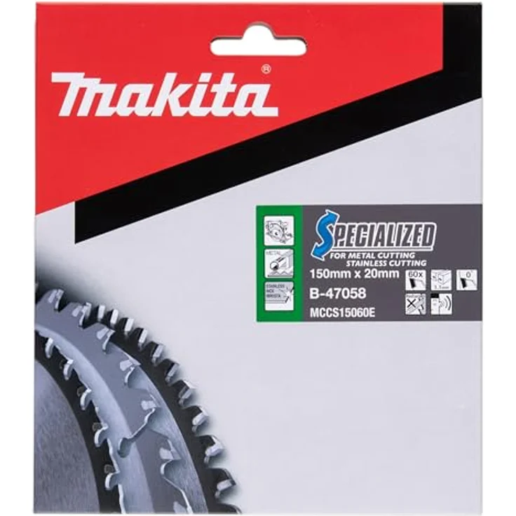 Makita B-47058 Sägeblatt f. INOX 150 x 20 x 60Z, 95 mm – Bild 2