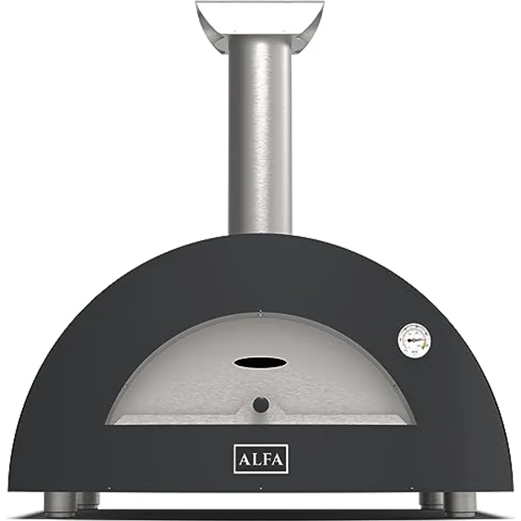 Alfa Forni Moderno 2, Pizzaofen Holz, 2 Pizzen, 500 °C, Schiefer Grau, mit Heat Genius-Technologie