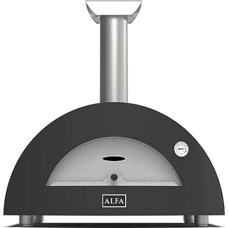 Alfa Forni Moderno 2, Pizzaofen Holz, 2 Pizzen, 500 °C, Schiefer Grau, mit Heat Genius-Technologie – Bild 1