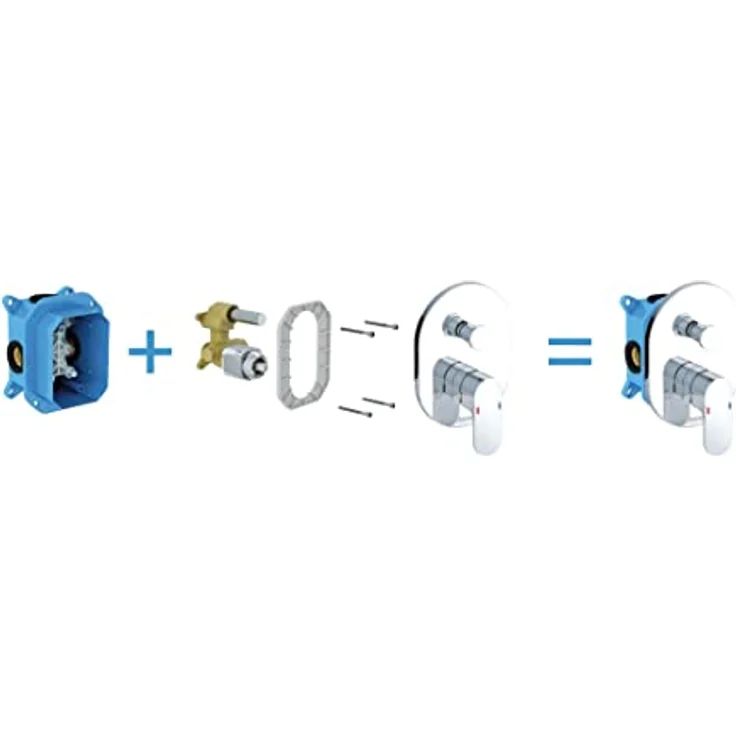 RAVAK Unterputz Wannenbatterie | inkl. R-Box | Chrom | 35 mm Keramik Kartusche | CR.065.00CR – Bild 3