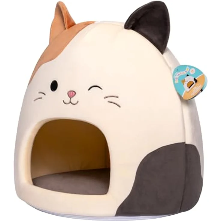 Squishmallows Katzen- oder Kleinhundhaus (Cam-Katze), bequemes herausnehmbares Kissen, weiche Stoffe, liebevolle Details, Squishmallows Stil – Bild 3