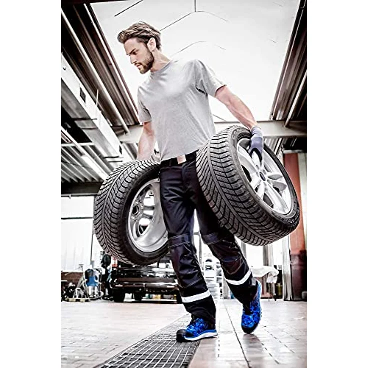 Albatros ENERGY IMPULSE Grey Low, Sicherheitsschuhe S1P ESD HRO SRC Größe 41, grau/schwarz, mit Fiberglaskappe und metallfreiem Durchtrittschutz, DUAL.IMPULSE-Sohle, Speedlace-Schnürsystem – Bild 6