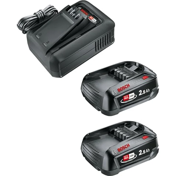 Gardena Starter Kit P4A QC AL18V, 2x2.5Ah Akkus & Schnellladegerät mit Ladezustandsanzeige, Teil des Power for All Akku-Sortiments