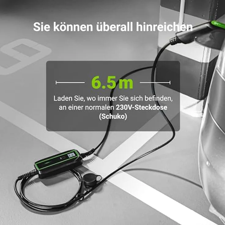 Green Cell GC EV16 PowerCable 3.6kW Schuko - Type 2 mobile charger (mobiles Ladegerät zum Laden von Elektroautos und Plug-In-Hybriden, für EV Tesla, und mehr) – Bild 4