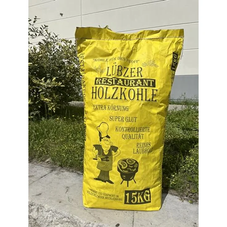 Favorit 1500 Grillkohle Restaurant Holzkohle Kohle 15kg Gastrokohle Lübzer – Bild 2