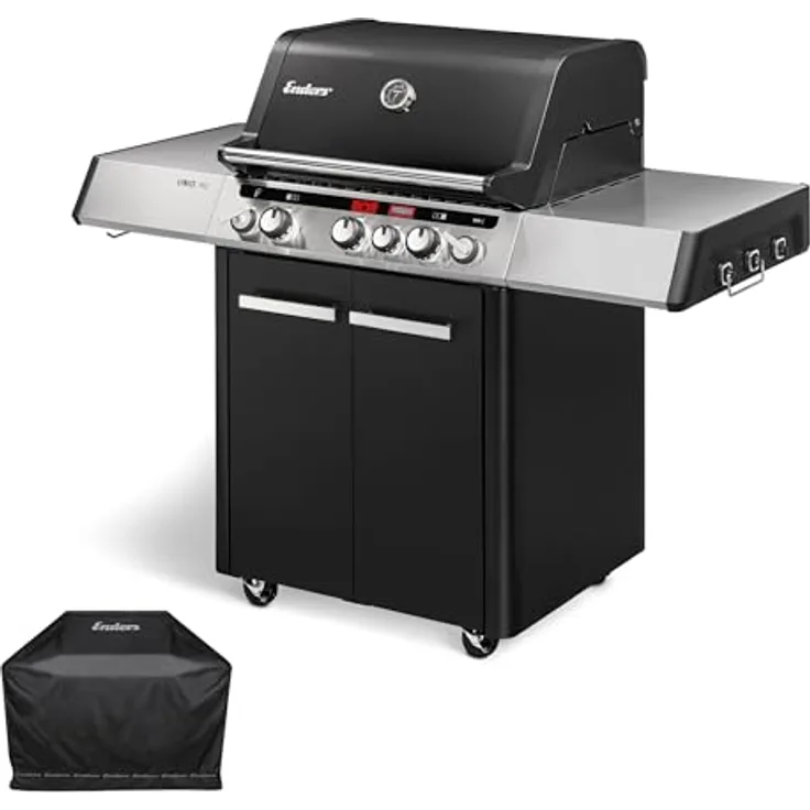 Enders Uniq Pro 3 I Cruster, Gasgrill mit Infrarot Back- und Topburner, Turbo Zone, Wetterschutzhülle