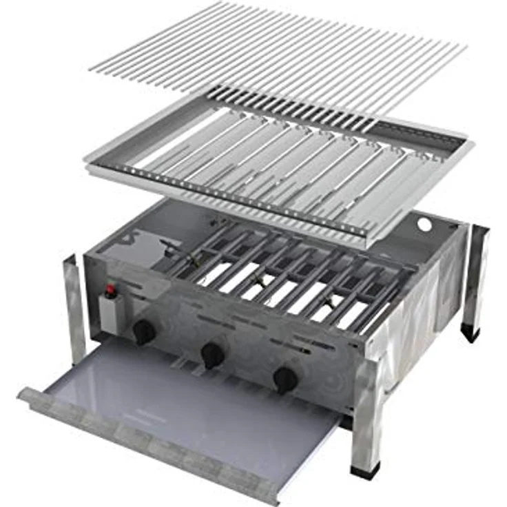 ChattenGlut Gasgrill ChattenGlut Gastrobräter 10,8kW mit Einzelne Edelstahlstäbe als Rost, BxTxH: 650x530x270 cm, aus Edelstahl in Hessen Germany gefertigt – Bild 7