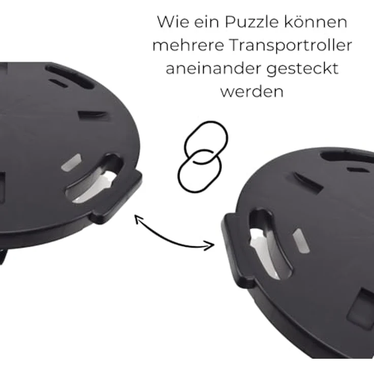 GarPet Transportroller rund Rollbrett Transport Hilfe Möbel Pflanzen Blumen Roller 40, Vielseitig einsetzbar, Witterungsbeständig, Belastbar bis 275 kg, Kunststoff reines Polypropylen (PP), TÜV Süd geprüft – Bild 4