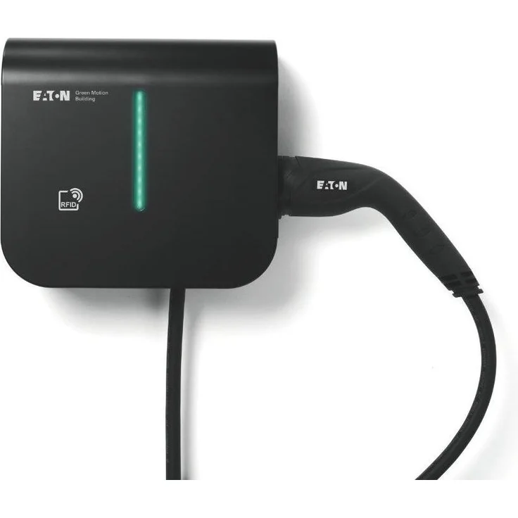 Eaton LADESTATION 22kW T2 On-line 4G, Elektroauto Ladestation mit Typ 2 Anschluss, 22 kW Ladeleistung, IP54 Schutz, RFID Zugangsschutz, 5 Meter Kabel