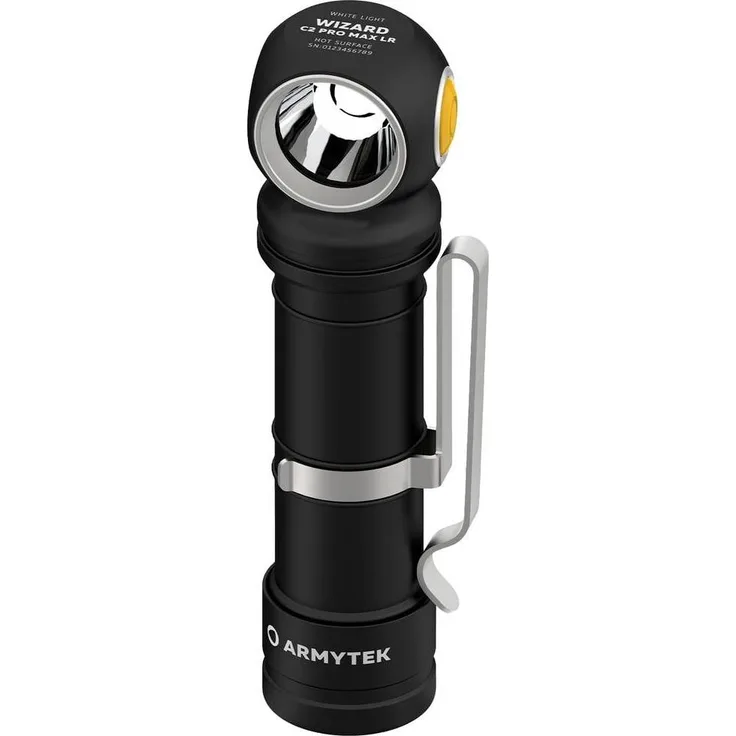 ArmyTek Wizard C2 Pro Max LR White LED Taschenlampe mit Gürtelclip, akkubetrieben - 3870lm (12.15 cm)