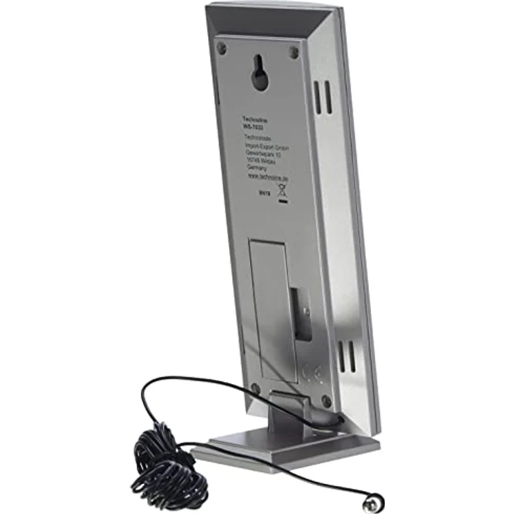 Technoline Wetterstation WS 7033, mit Kabelsonde, Uhrzeitanzeige und Innen- sowie Außentemperaturanzeige, zeitloses Design – Bild 4