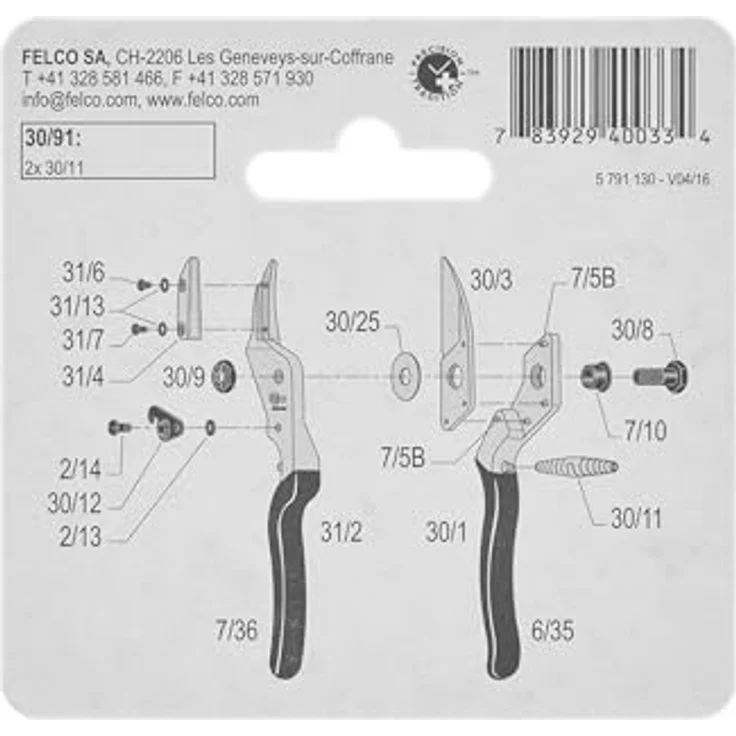 Felco Ersatzfedern für Gartenschere, 2Stück für 30, Mehrfarbig – Bild 4