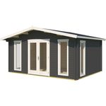 LASITA MAJA Gartenhaus ELGIN, BxT: 480x360 cm, Bodentiefe Fenster und Doppeltür, helle Atmosphäre, 44 mm Wandbohlenstärke