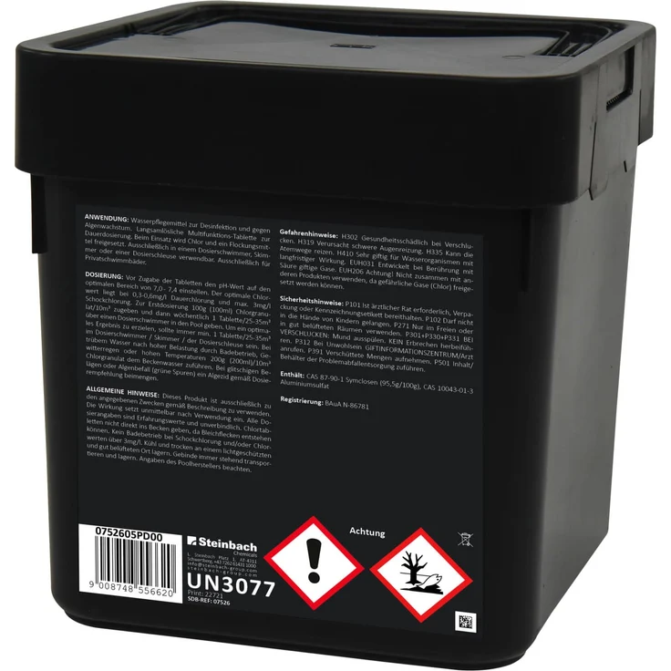 Steinbach Pool Professional Quattrotabs 200g, organisch, 5 kg - Multifunktionstablette für Wasserpflege, Desinfektion und Flockung