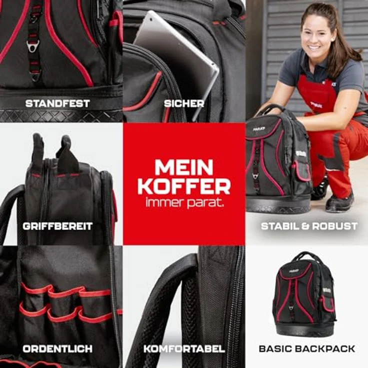 Parat BASIC Back Pack 5990830991 Universal Werkzeugrucksack unbestückt 1 Stück (B x H x T) 380 x 470 x 220 mm (5990830991) – Bild 10