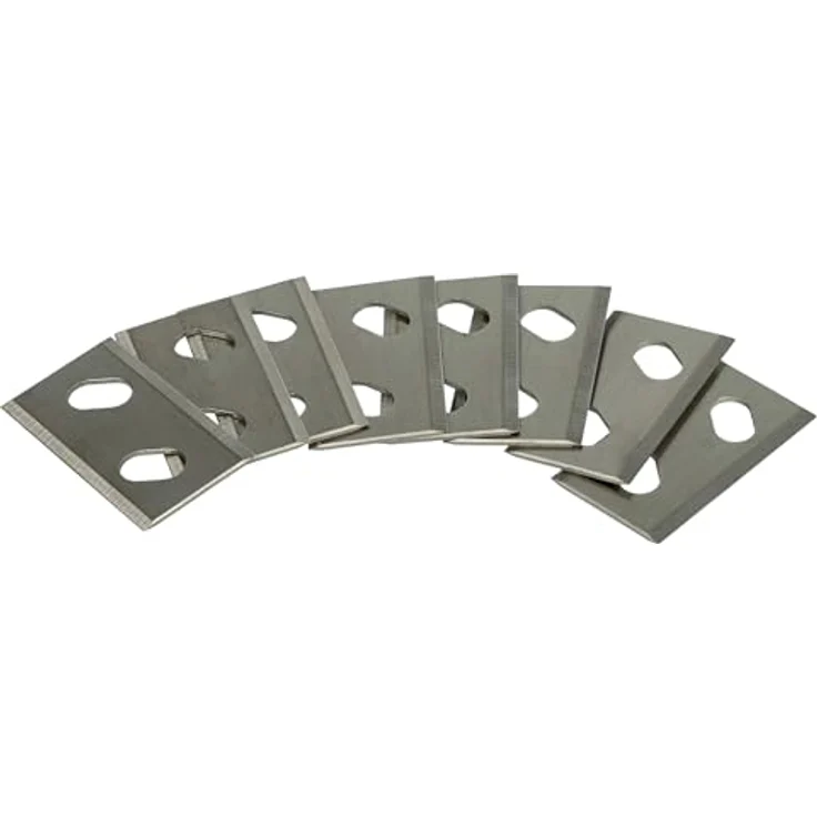 vhbw Rasenmähermesser, 16er Set für Robomow RK 1000 Pro, RK 1000, RK 2000, RK 2000 PRO, beidseitig scharf, Chrom-Carbon-Stahl, silber – Bild 3