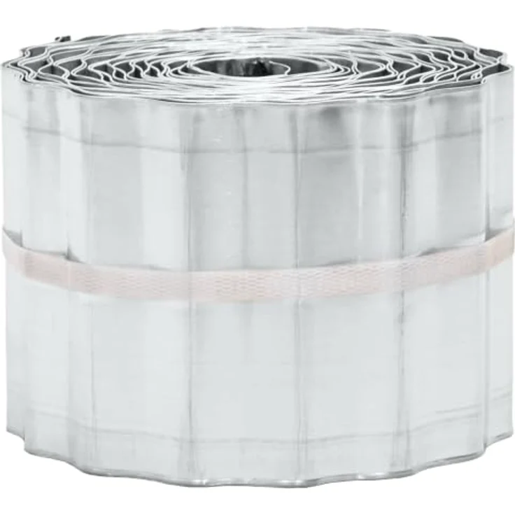 vidaXL Beetumrandung Raseneinfassung 10 m x 10 cm, Verzinkter Stahl, Silber, Wetterfest und Flexibles Rollendesign – Bild 6