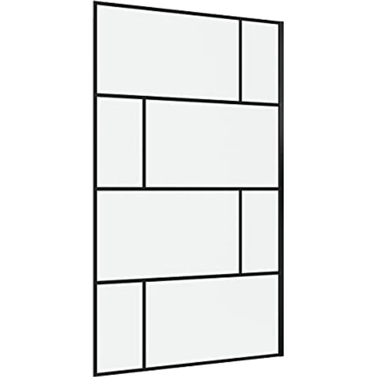 MARWELL Duschwand in modernem Design 120 x 195 cm - Glasdusche mit matt schwarzen Wandprofil - Einscheibensicherheitsglas für höchste Sicherheit - Montage auf Duschwanne oder Fliese – Bild 2