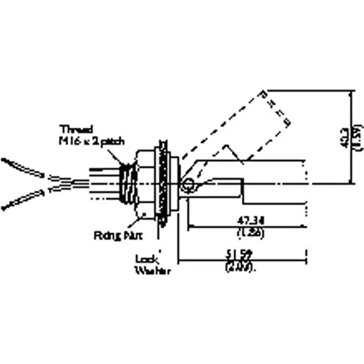 TE Connectivity LS803-51 Schwimmschalter, 250 V/AC, 100 V/DC, beständig gegen Säuren und Laugen, inklusive Montage- und Dichtungsteile – Bild 3