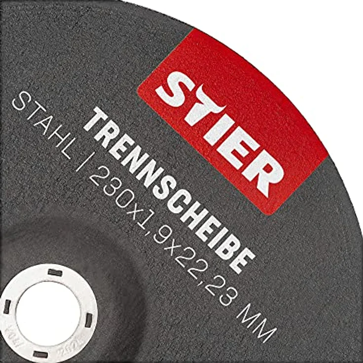 STIER Trennscheiben Stahl 230 x 1,9 x 22,23 Form 42 gekröpft 25 Stk., für Winkelschleifer jeglicher Art, besonders geeignet für Edelstahl und Stahl – Bild 4