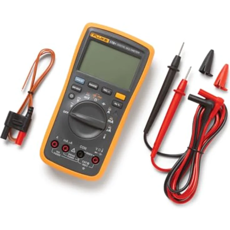 Fluke 17B+ Digital Multimeter, 600 V Cat III, AC/DC-Spannungsmessung bis 1000 V, Strommessung bis 10 A, Temperatur- und Frequenzmessfunktionen – Bild 2