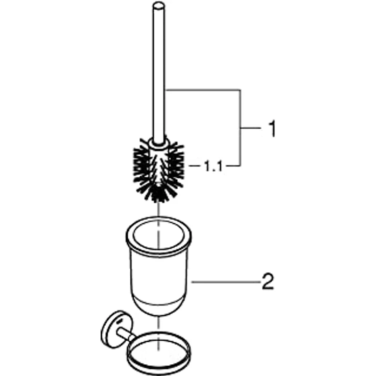 GROHE Start Cosmopolitan - Toilettenbürstengarnitur (Material: Glas/ Metall, Wandmontage, vedeckte Befestigung), chrom, 41169000 - Preisvergleich – Bild 3