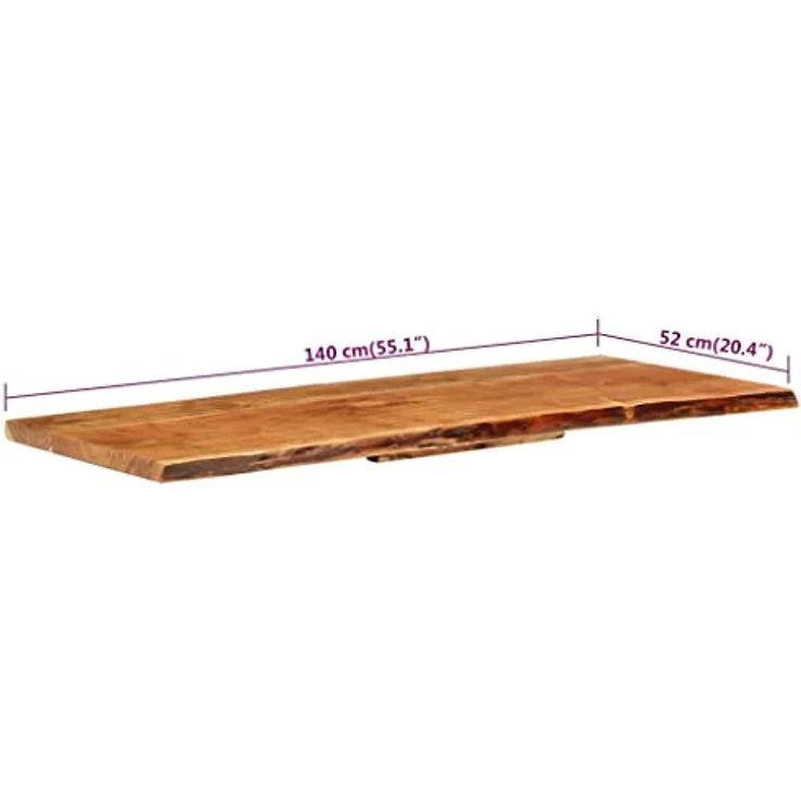 vidaXL Badezimmer-Waschtischplatte Massivholz Akazie 140 x 55 x 3,8 cm – Bild 3