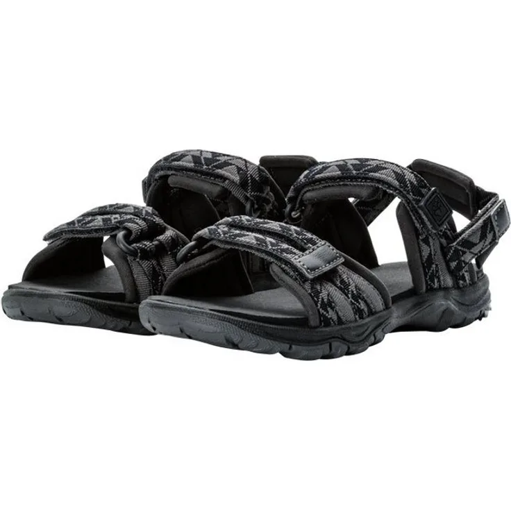 Jack Wolfskin 2 IN 1 SANDAL K Outdoorsandale, Kinder Sicherheitssandale mit einstellbaren Klettverschlüssen, abnehmbarem Fersenriemen und griffiger Gummisohle, blau