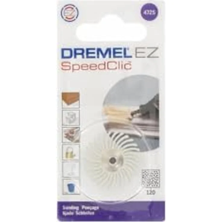 Dremel 472S EZ SpeedClic Feinschleifbürste, Zubehörsatz mit 1x Feinschleifbürste Körnung 120, 25mm für Reinigung und Polieren von Kunststoff, Holz und Metall – Bild 2