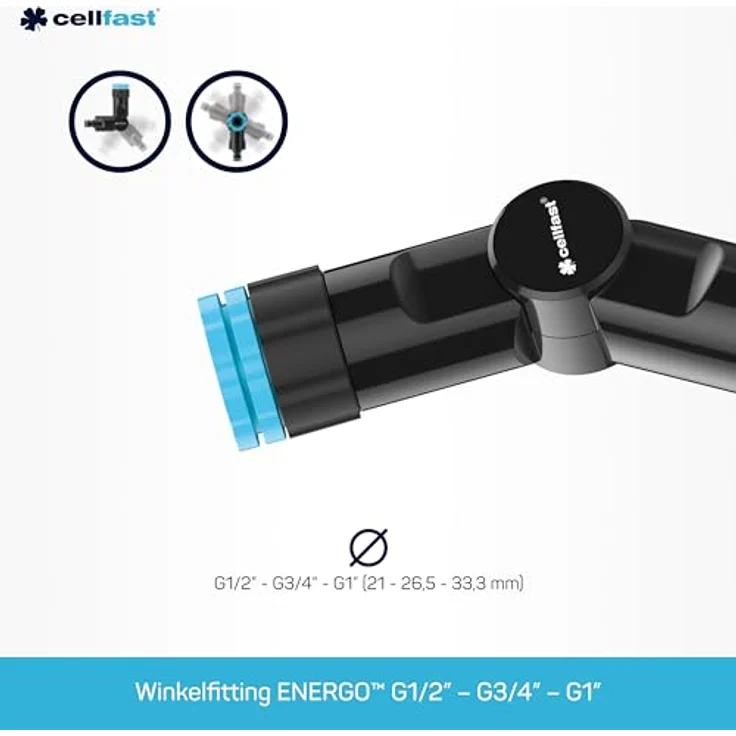 Cellfast Winkelhahnstück mit IG 1/2-3/4-1 53-250 Bewässerungszubehör – Bild 3