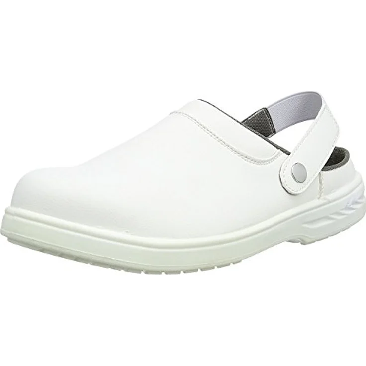 Portwest FW82 Steelite Sicherheitsclog SB AE WRU, leichter Mikrofaser Clog mit abnehmbarem Fersenriemen, weiß, Größe 38 – Bild 1