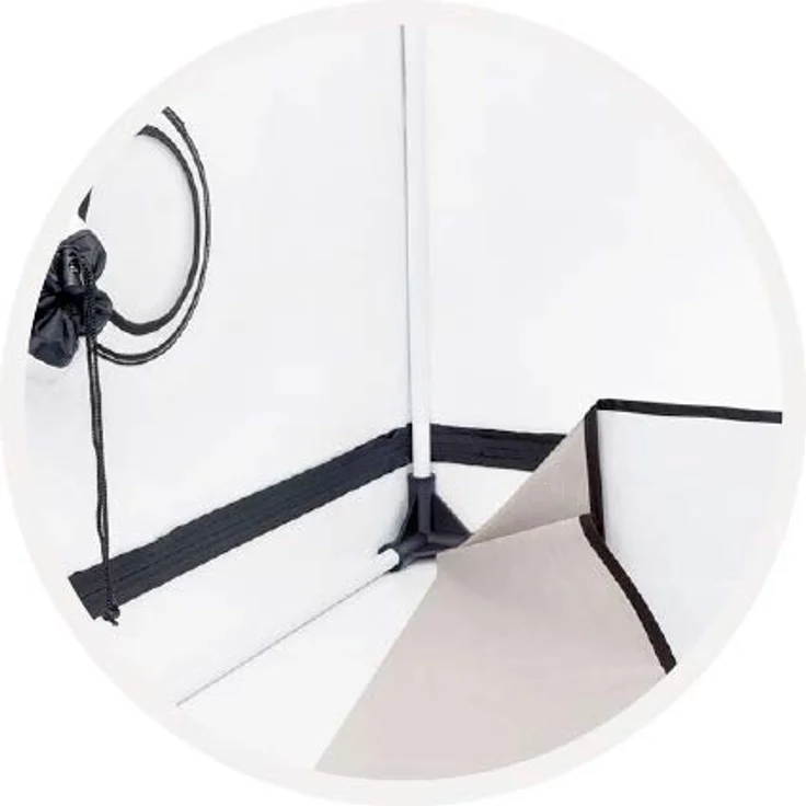 Homebox Q30 Ambient, Mini Gewächshaus 30x30x60cm mit lichtdichten Reißverschlüssen und wasserundurchlässigem Bodenelement – Bild 3