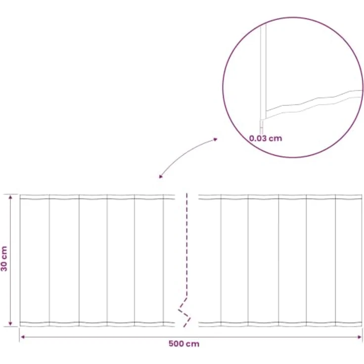 vidaXL Beetumrandung Raseneinfassung, 5 m x 30 cm, verzinkter Stahl, wetterfest, Silber – Bild 3