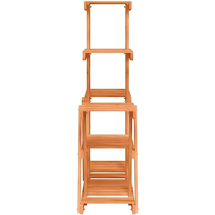vidaXL Blumenständer, Pflanzständer 95x25x96 cm Massivholz Tanne, Retro-Design, Wandhalterung, belastbar bis 10 kg – Bild 5