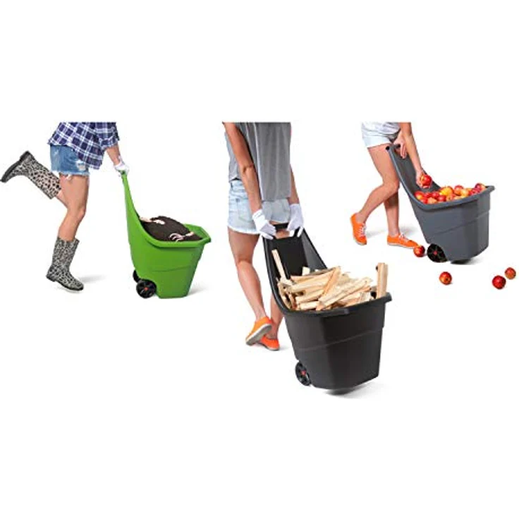 Prosperplast LoadGo II, zweirädrige Transportschubkarre mit 85 L Kapazität, leicht und stabil – Bild 4