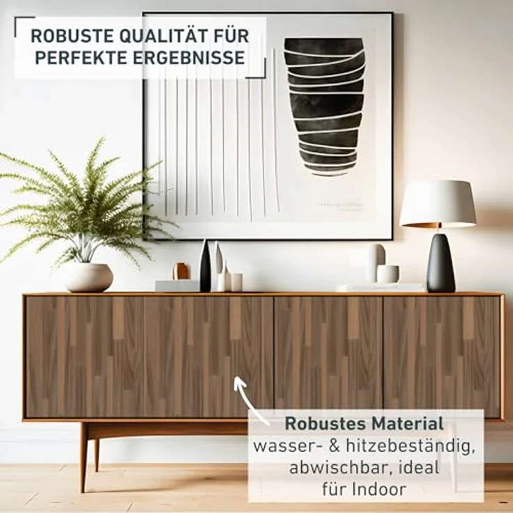 Venilia Klebefolie Parkett, Dekofolie, Möbelfolie, Tapeten, selbstklebende Folie, PVC, ohne Phthalate, Natur-Holzoptik braun, 67,5cm x 3m, 95µm (Stärke: 0,095 mm), 53168, 67,5 x 300 cm - Preisvergleich – Bild 3