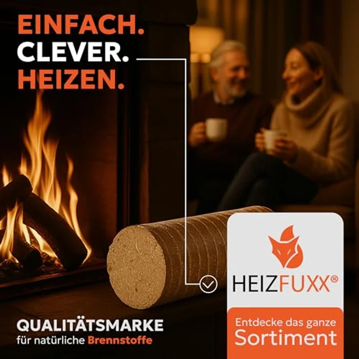HEIZFUXX Nestro XL Red, Hartholzbriketts 10kg x 96 Gebinde, CO₂-neutral für effizientes Heizen, praktische Lagerung – Bild 7