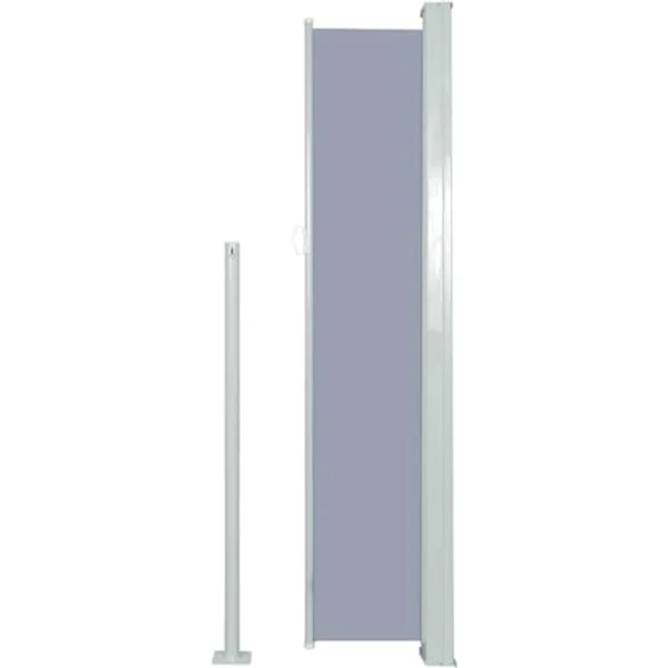 vidaXL Seitenmarkise, einziehbar bis 500 cm, UV-beständig, Grau – Bild 5