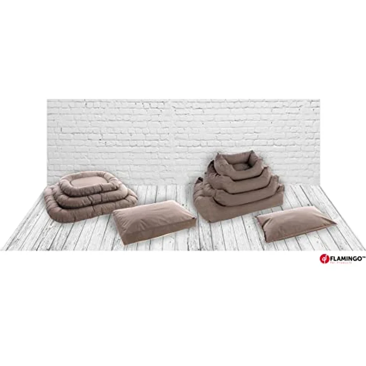 Flamingo Kissen Lotta Rechteck Taupe 100x65x15cm, Textil mit Polyesterfaser und Schaum – Bild 2