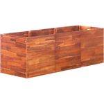 DOTMALL Hochbeet Garten-Hochbeet Akazienholz 150x50x50 cm, wetterbeständig, naturfarben