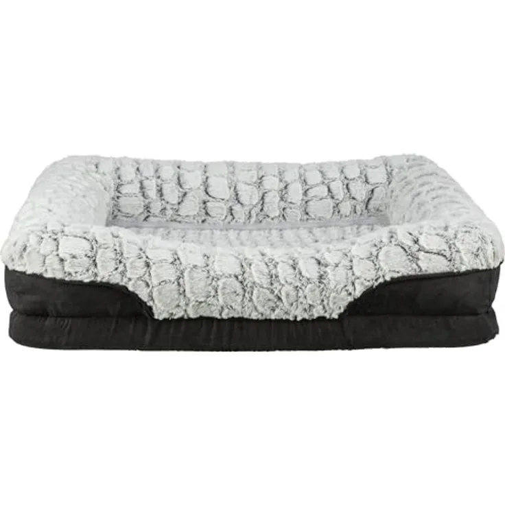 TRIXIE vital Lino Hundekorb eckig, Schwarz/Grau