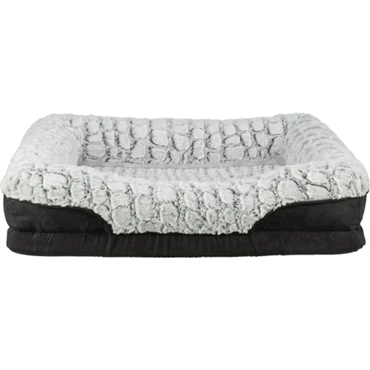 TRIXIE vital Lino Hundekorb eckig, Schwarz/Grau – Bild 1