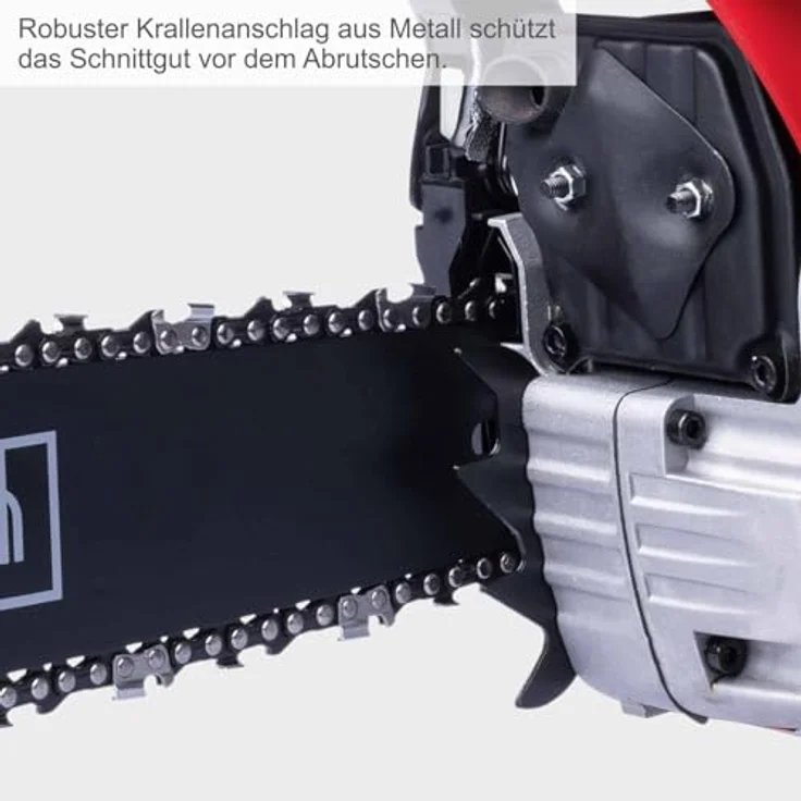 Scheppach Benzin-Kettensäge PCS56, 2.300 W, 56 cm³, 51 cm Schwertlänge, max. Aststärke 47 cm, automatische Kettenschmierung, Anti-Kickback Kettenbremse – Bild 4