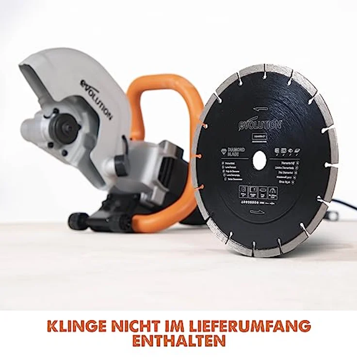Evolution R230DCT Betonsäge, Elektrische Steinsäge mit 2000W Motor, 230 mm Scheibendurchmesser, 90 mm Schnitttiefe, für Mauerwerk und Beton – Bild 5