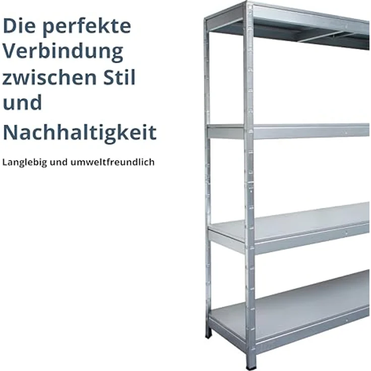 SCHULTE Regalwelt Schwerlastregal Steck Weitspann/Schwerlastregal, 4 Böden, Höhe: 180cm, verzinkt – Bild 6