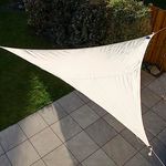 X4-LIFE Solar LED Sonnensegel 3.6 x 3.6 x 3.6, Garten Deko LED-Beleuchtung, Solarpanel und Akku