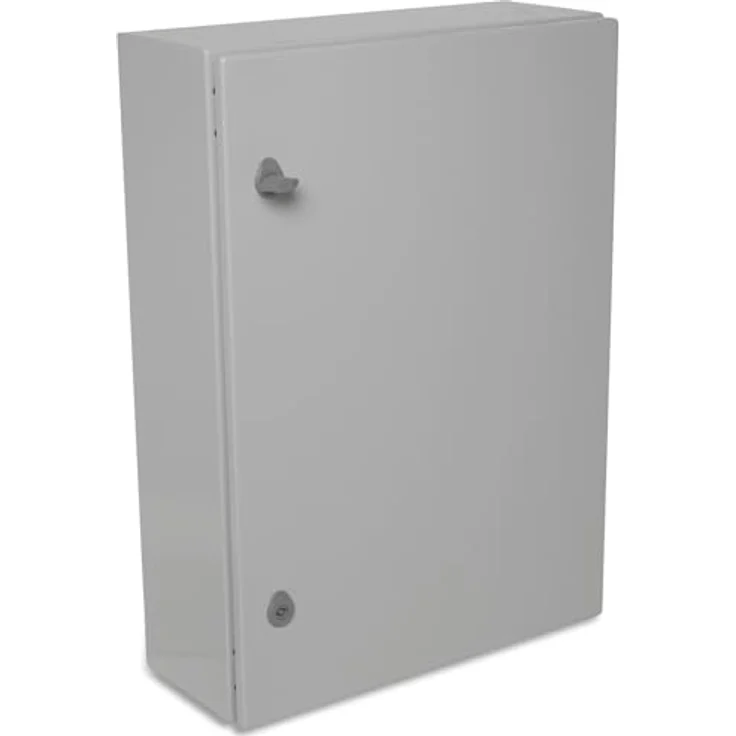 BOXEXPERT Treva Verteilerkasten IP66, wetterfestes Stahlblechggehäuse 700x500x200mm, grau, mit robustem Doppelbart-Verschluss und IK10 Schlagfestigkeit – Bild 3