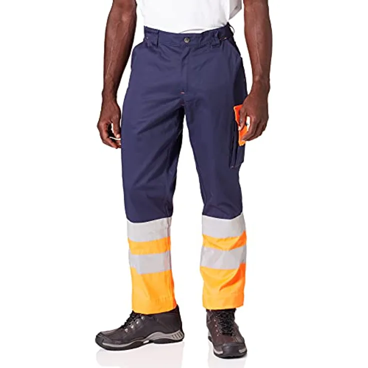 DASSY Omaha - Warnschutz Bundhose dunkelblau/neonorange 58 PLUS +/- 300 g/m²