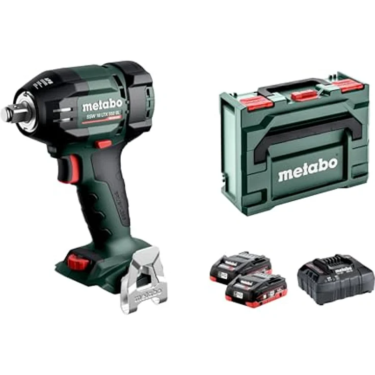 metabo SSW 18 LTX 550 BL, Akku-Schlagschrauber mit 1/2 Zoll Antrieb und 2 x 4 Ah LiHD Akkupacks – Bild 2